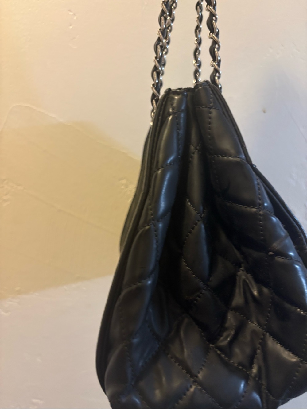 Chanel Vinyl Large Lipstick Ligne Accordion Tote Black - Picture 2 of 8